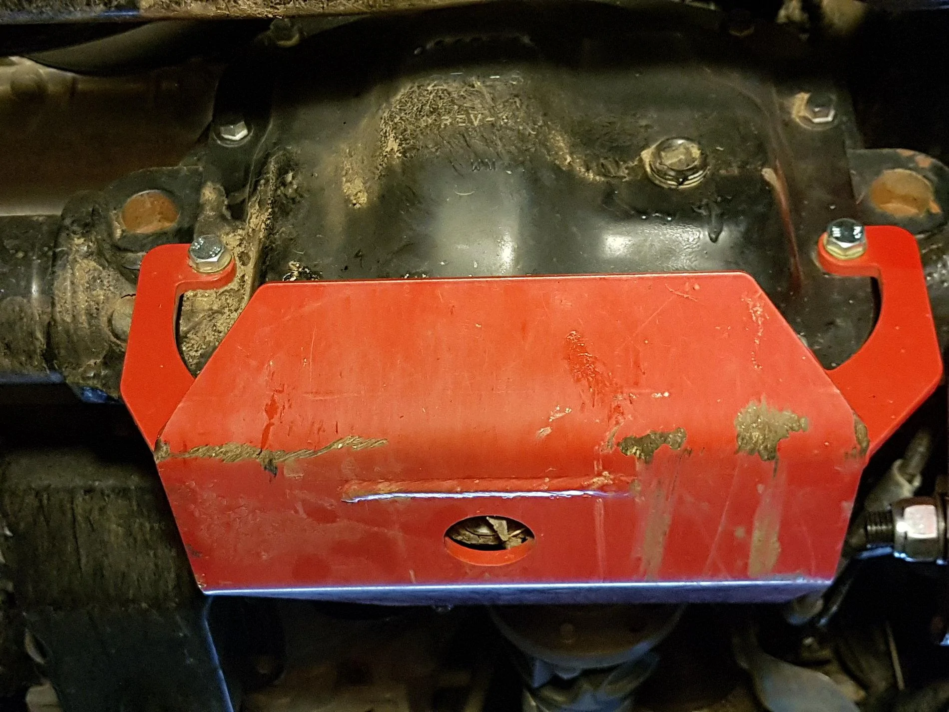Jeep Wrangler JL Rancho differential glide plate install 20190626_163242