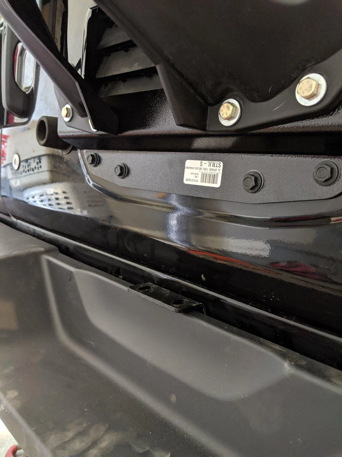 Jeep Wrangler JL Skyjacker  JL Tailgate Saver Support & Spare Tire Relocation Kit MVIMG_20190630_174857