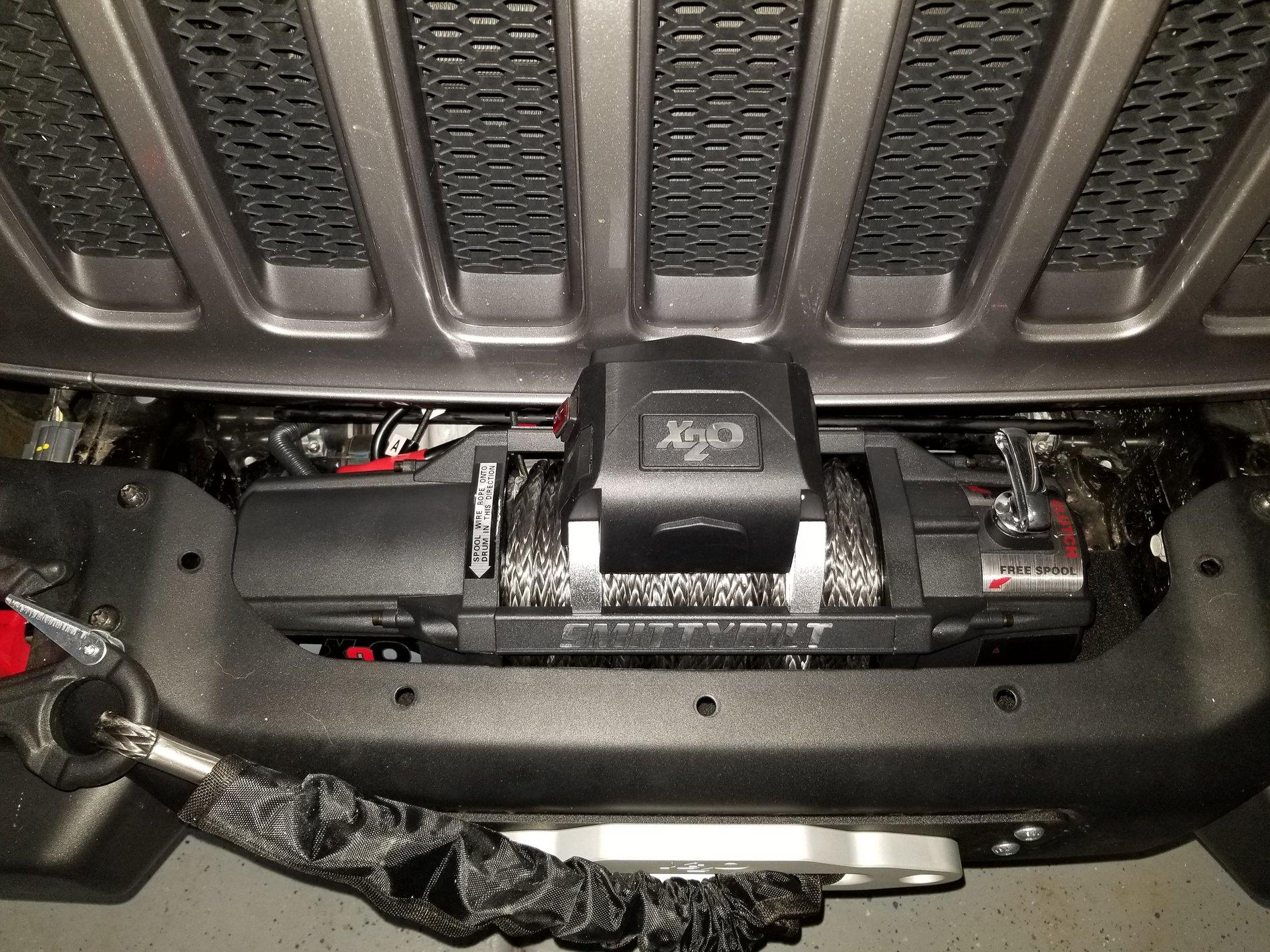 Jeep Wrangler JL Winch installed 20180309_201926
