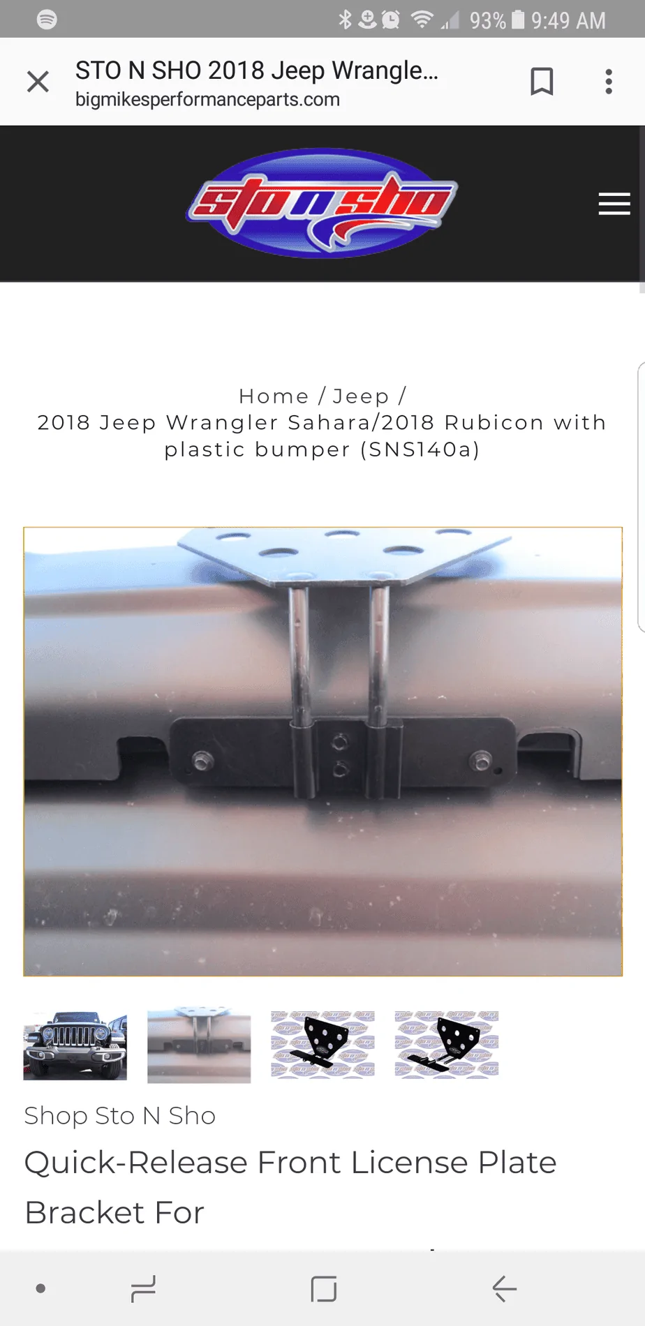 Jeep Wrangler JL Rubicon front license plate bracket Screenshot_20180315-094933