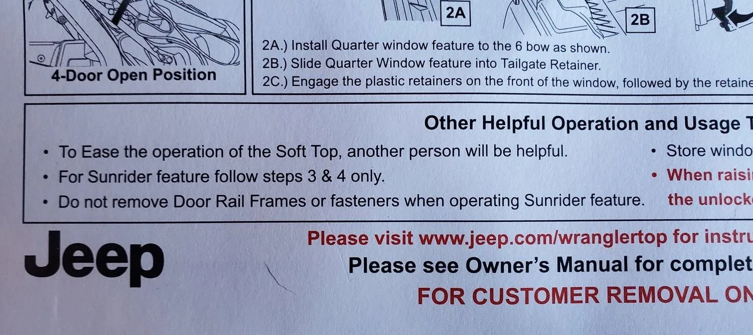 Jeep Wrangler JL NEWBIE QUESTION - JL premium soft top - putting top down / back and leaving windows in 20190603_184611