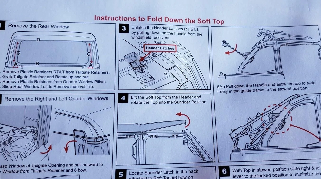 Jeep Wrangler JL NEWBIE QUESTION - JL premium soft top - putting top down / back and leaving windows in 20190603_184621