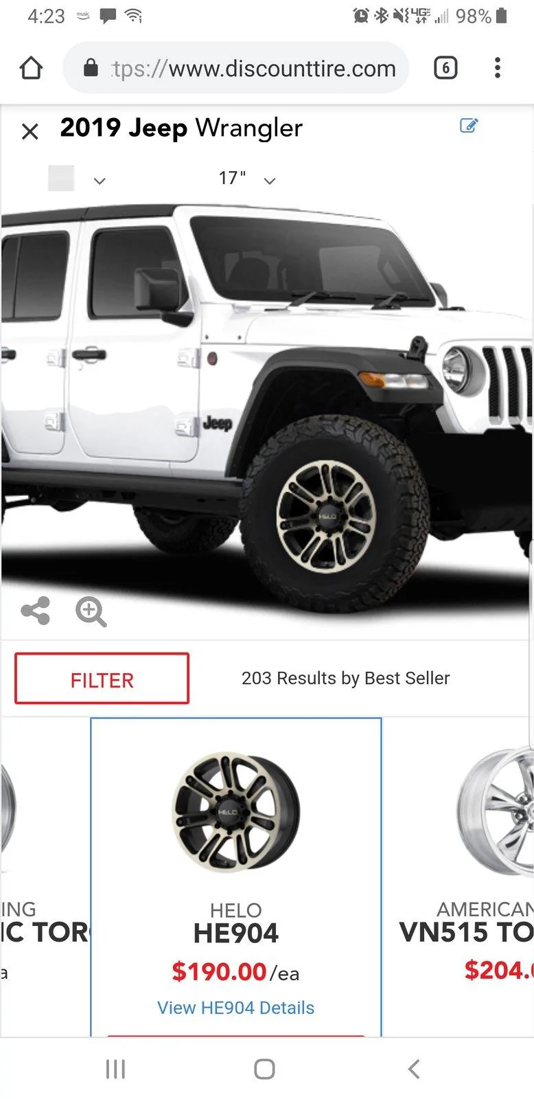 Jeep Wrangler JL Why is picking out rims so difficult!? Screenshot_20190718-162324_Chrom