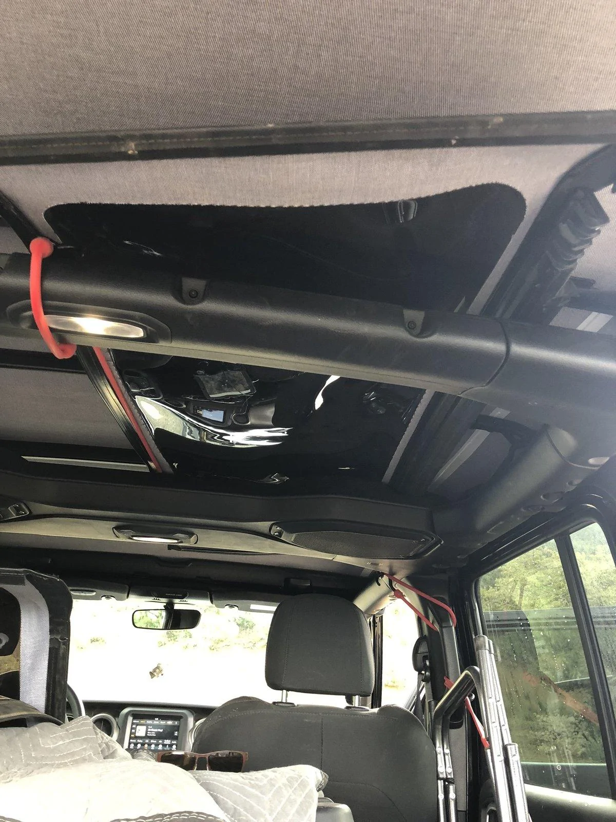 Jeep Wrangler JL New Soft top window storage idea IMG_2813
