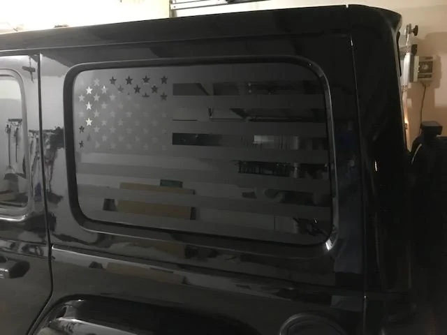 Jeep Wrangler JL Pixel Decals jeep flag