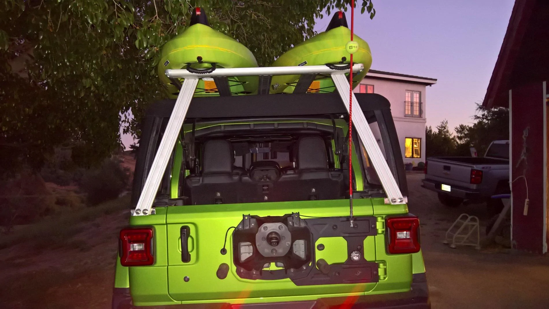 Jeep Wrangler JL Mounting a Cargo Bag To Soft Top rack-back