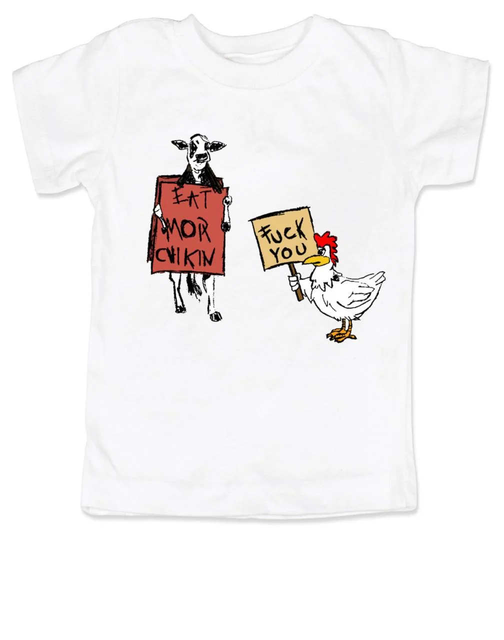 Jeep Wrangler JL Pulled over for no doors EatMoreChicken_shirt_White__85914.1518497390