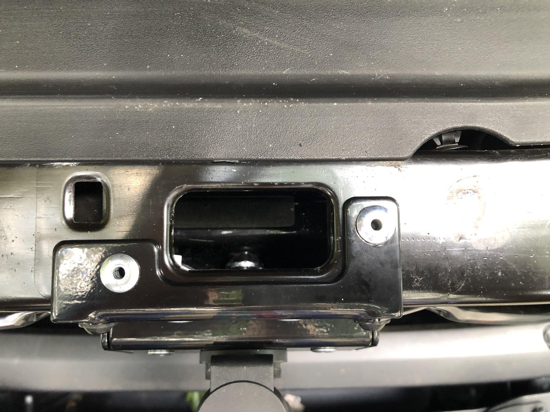 Jeep Wrangler JL MOPAR Hood Lock Kit Assembly Notes and Photos 13 Top View Unlocked Grill Off
