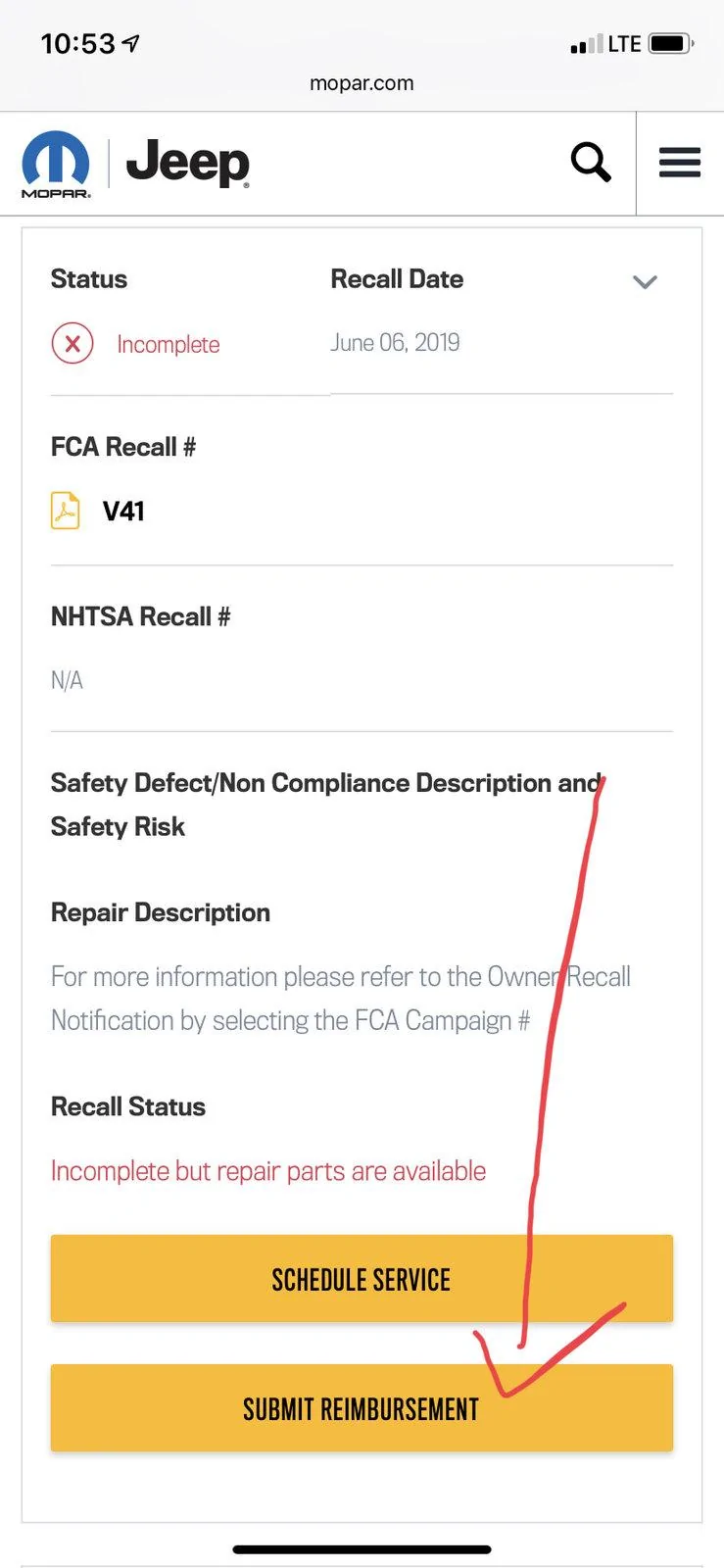 Jeep Wrangler JL Got the V41 recall work done 1F4435E0-8E24-4790-B809-1CAF2190F7D2