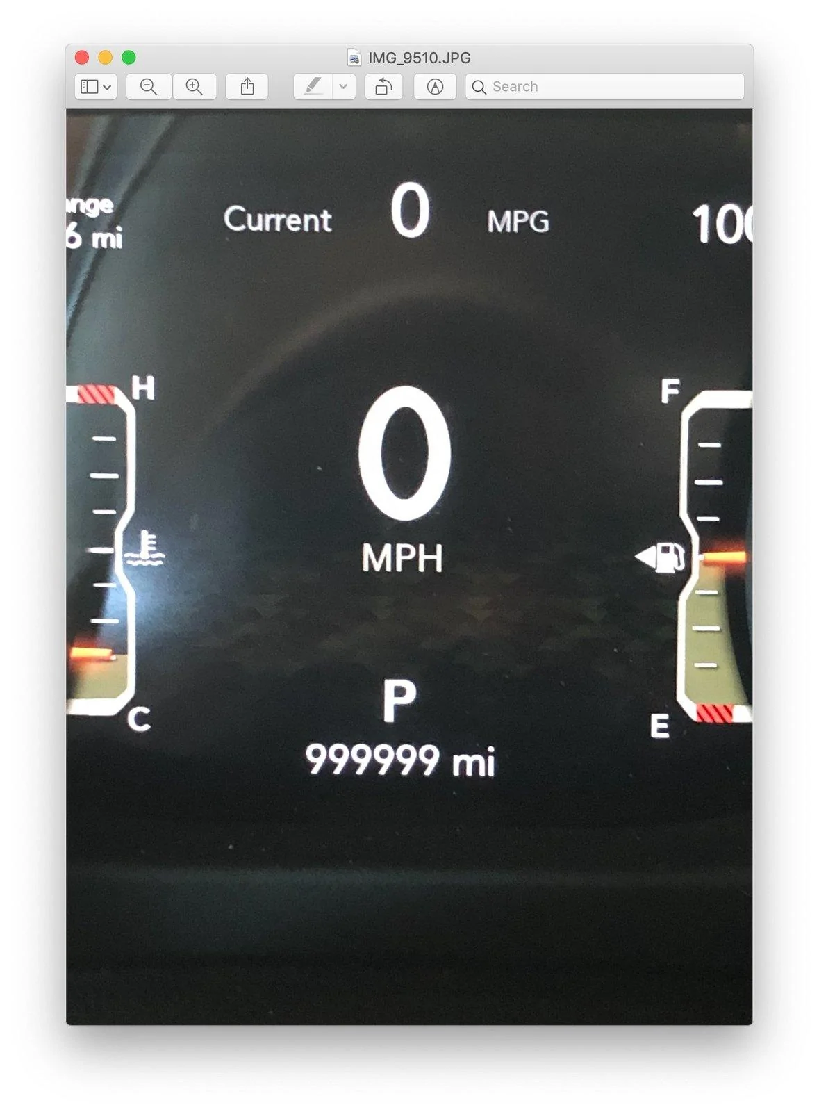 Jeep Wrangler JL Odometer reading 999999 at start up?? 999999