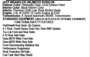 Jeep Wrangler JL 2.0L Turbo non-BSG engine JLUR-2020