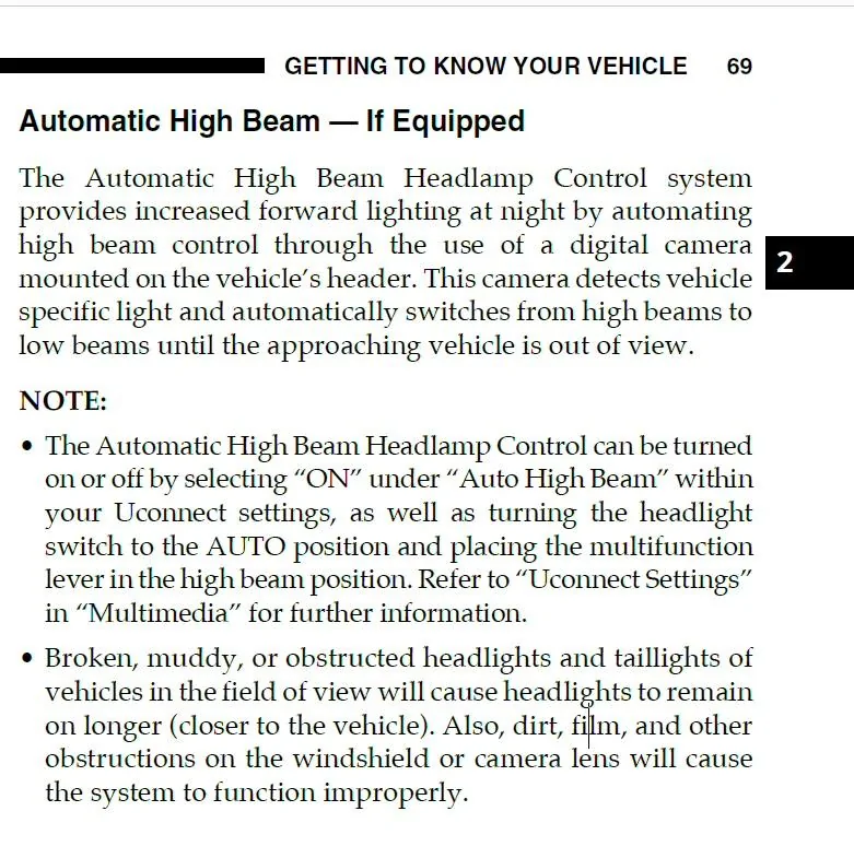 Jeep Wrangler JL Auto high beams 2020JL