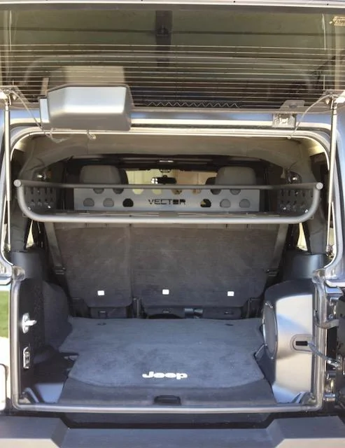 Jeep Wrangler JL Vector Offroad's Rear JLU Interior GGB Cargo Basket JK GGB