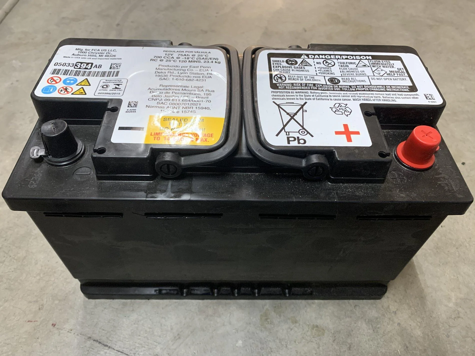 Jeep Wrangler JL AGM Battery 0715B654-4FE5-4A1E-8FE4-73F28CE475FC