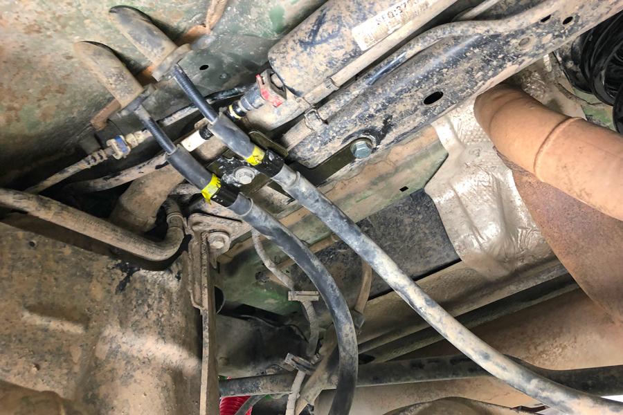Jeep Wrangler JL 2" Rancho Lift Kit How-To park-brake-cable-relocation-finished