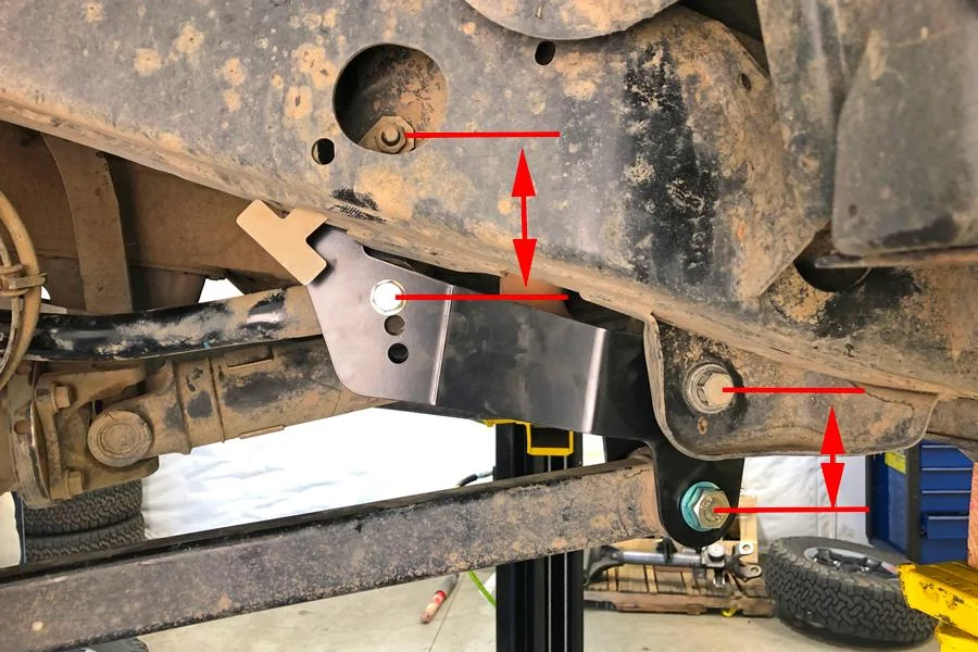 Jeep Wrangler JL 2" Rancho Lift Kit How-To geometry-bracket-jeep-jl