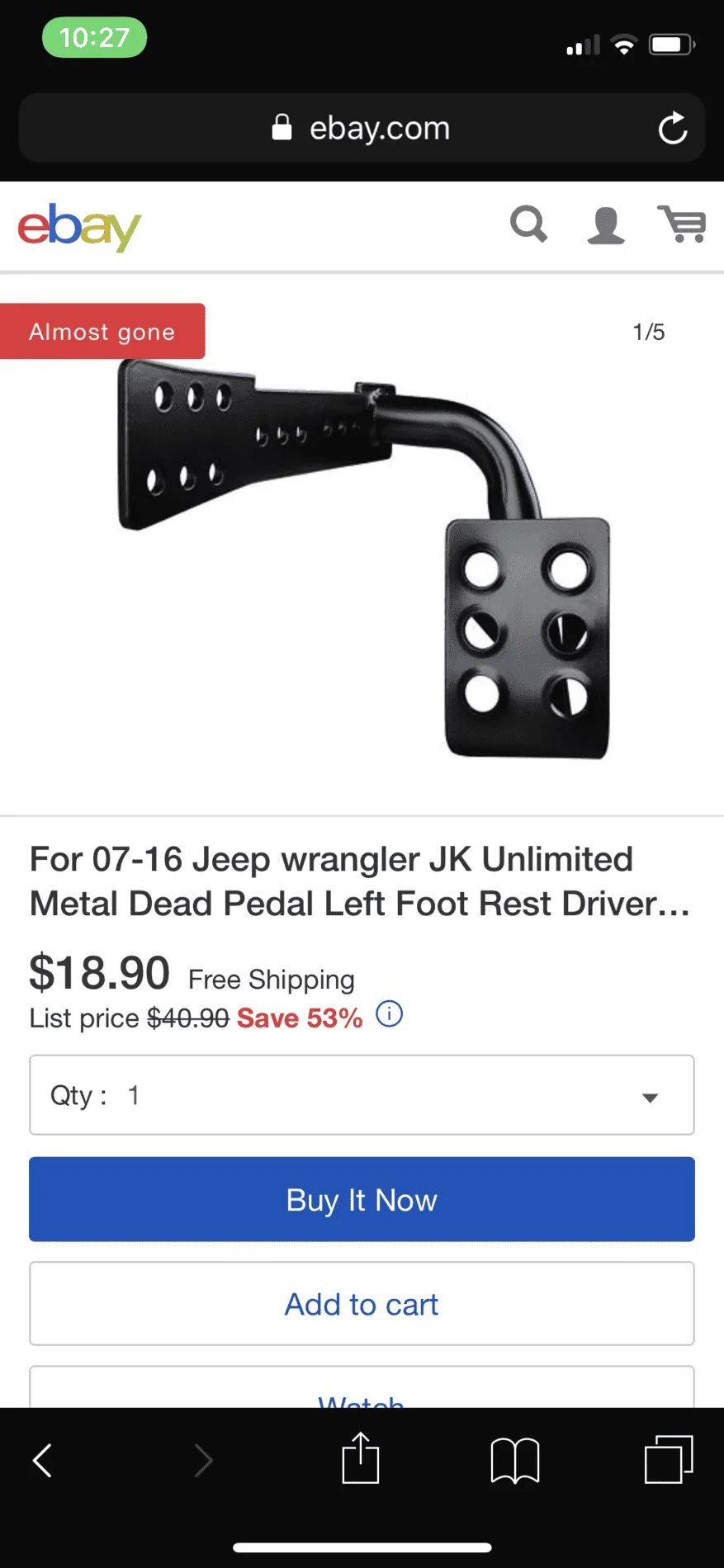 Jeep Wrangler JL Really want a dead pedal! 36186156-4BE2-4E87-BC11-C1AC2A76B3BB