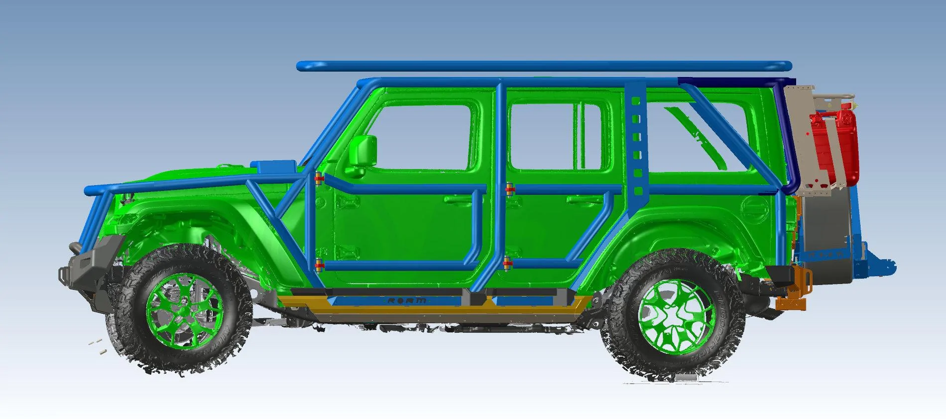 Jeep Wrangler JL ROAM Exo Cage - Exoskeleton Roll Cage ROAM Exo System , PF02 August 2019 1001