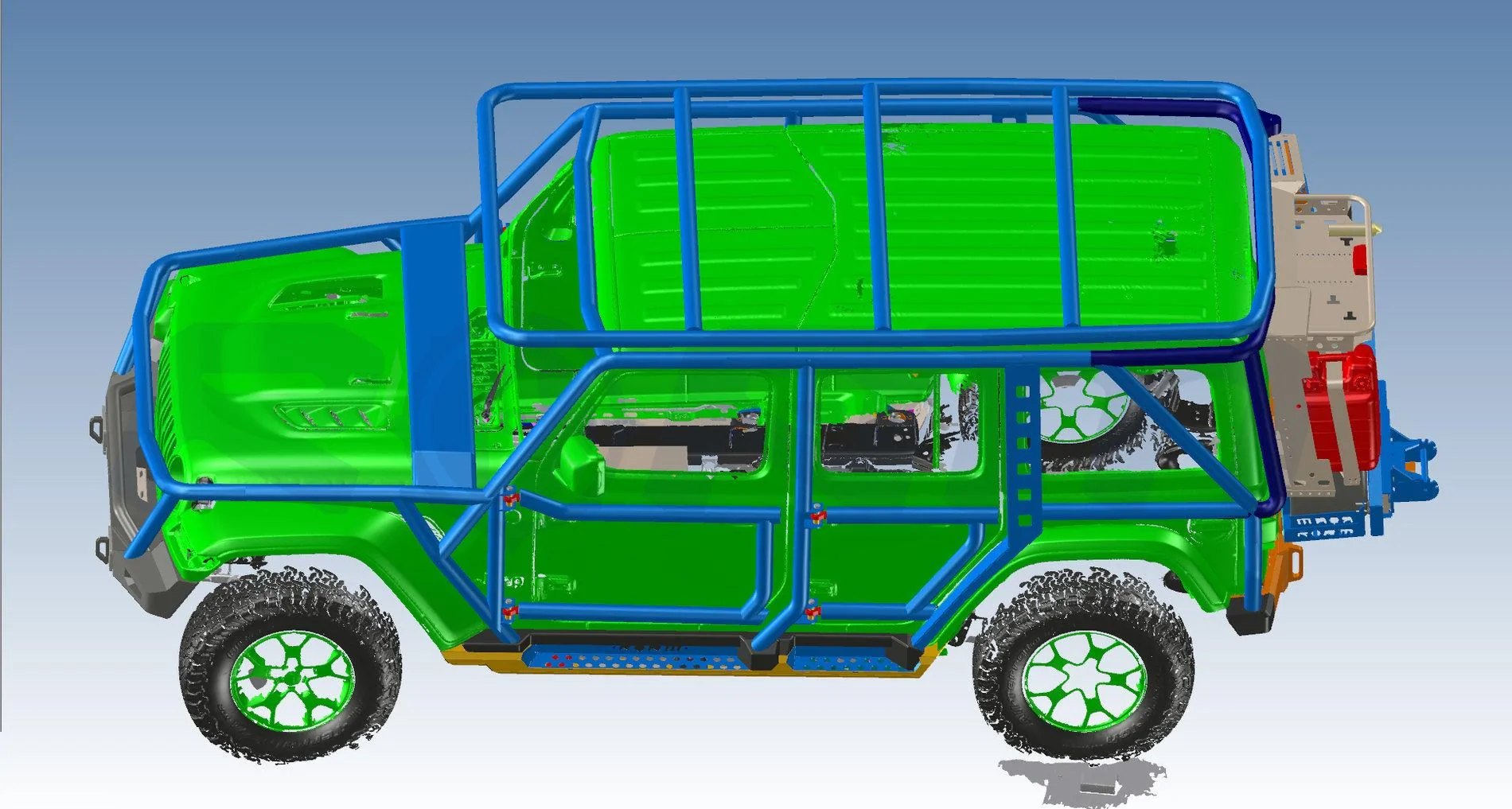 Jeep Wrangler JL ROAM Exo Cage - Exoskeleton Roll Cage ROAM Exo System , PF02 August 2019 1002