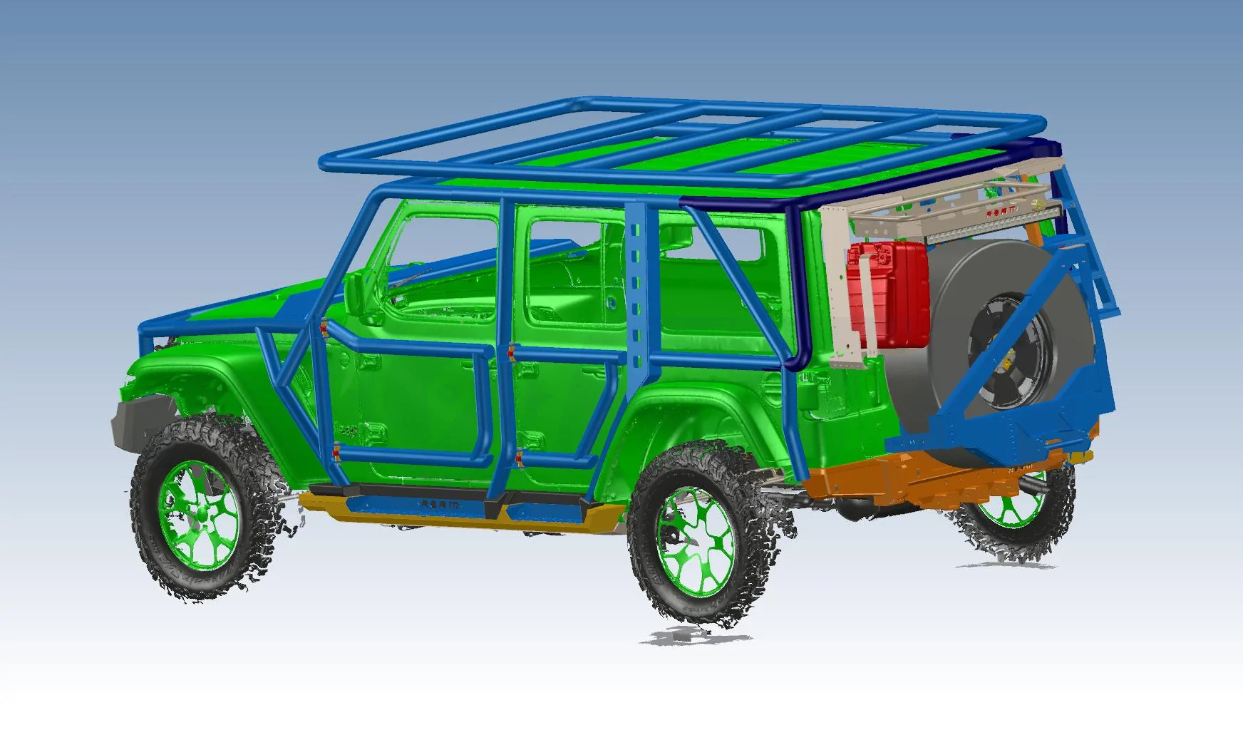 Jeep Wrangler JL ROAM Exo Cage - Exoskeleton Roll Cage ROAM Exo System , PF01 August 2019, 0003