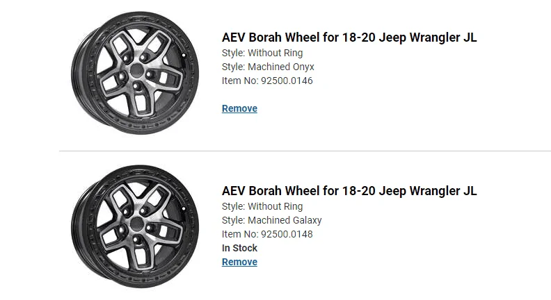 Jeep Wrangler JL Poll: Which AEV Borah wheels? WHEELS