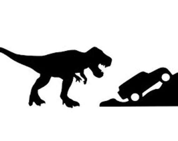 Jeep Wrangler JL Jeep humor waiting room ( ** NO POLITICS ** ) dinosaur chasing j