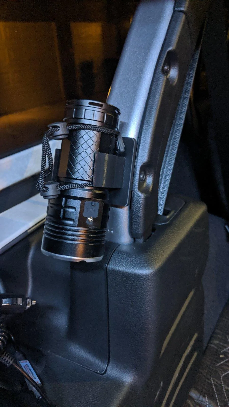 Jeep Wrangler JL Flashlight Mount - 3D Printed for Rear Cargo Area IMG_20191007_200422