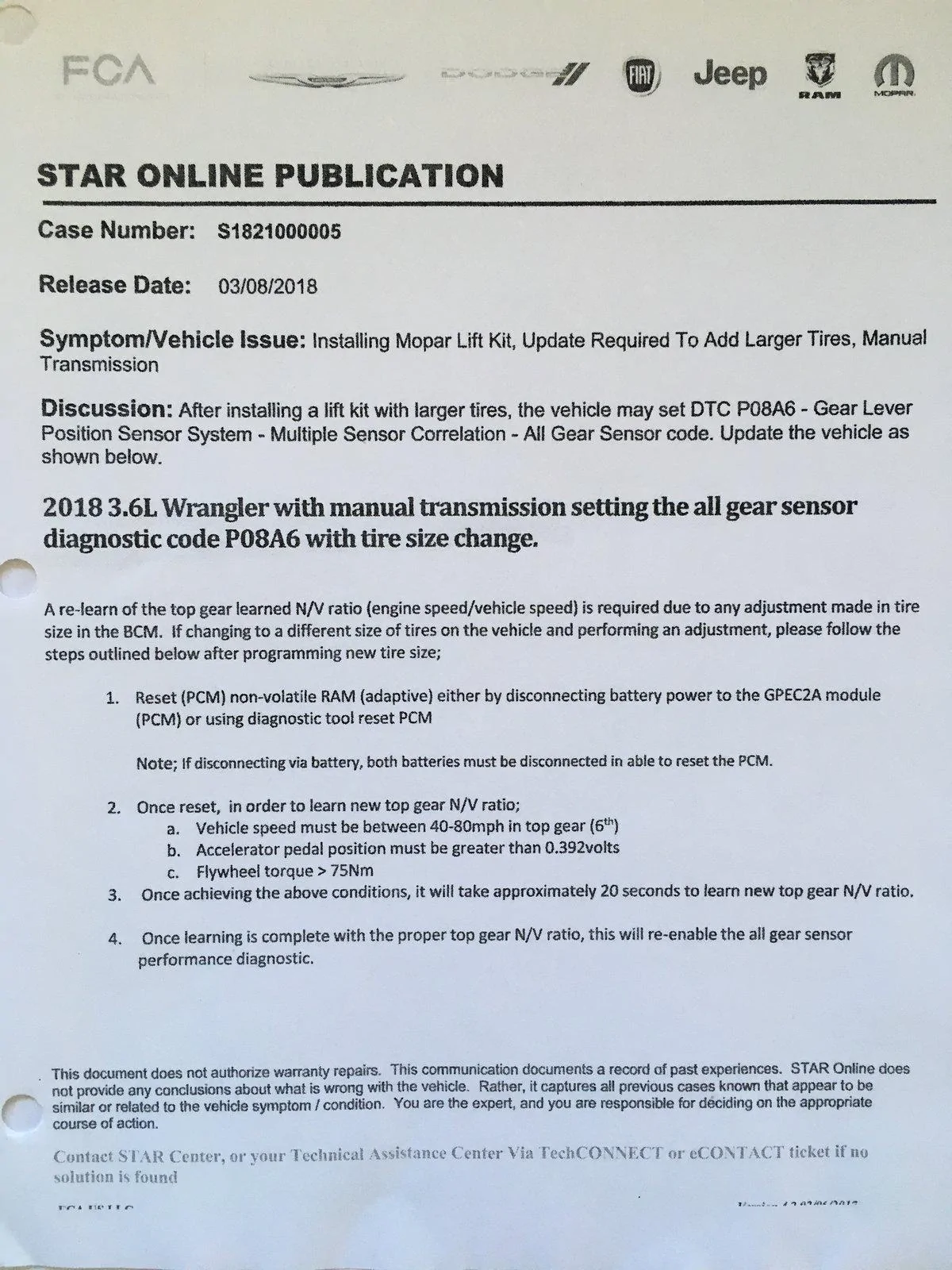 Jeep Wrangler JL Need to recalibrate/flash computer after regearing? recal