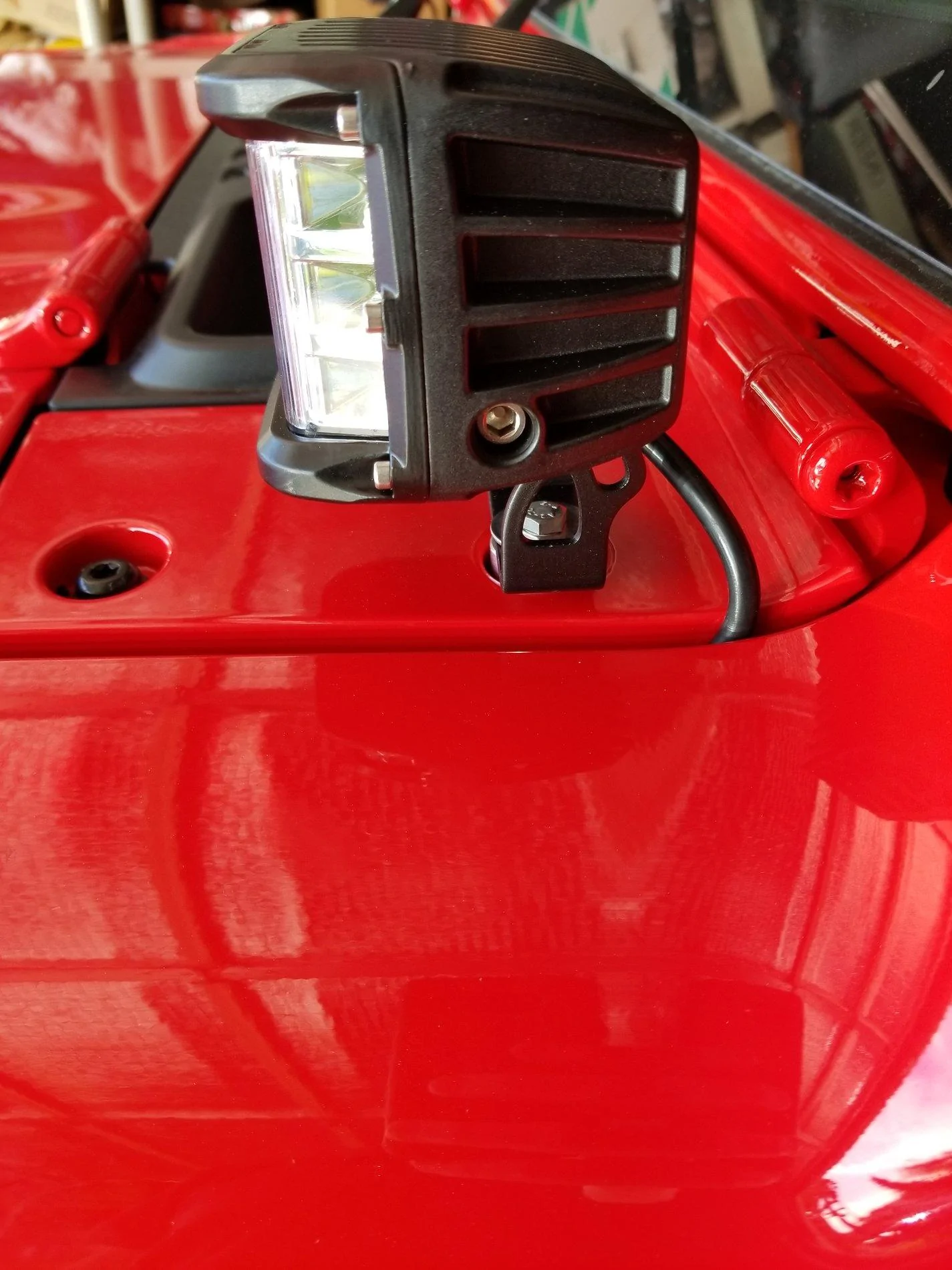 Jeep Wrangler JL Installed Ace light risers. 20180319_163707