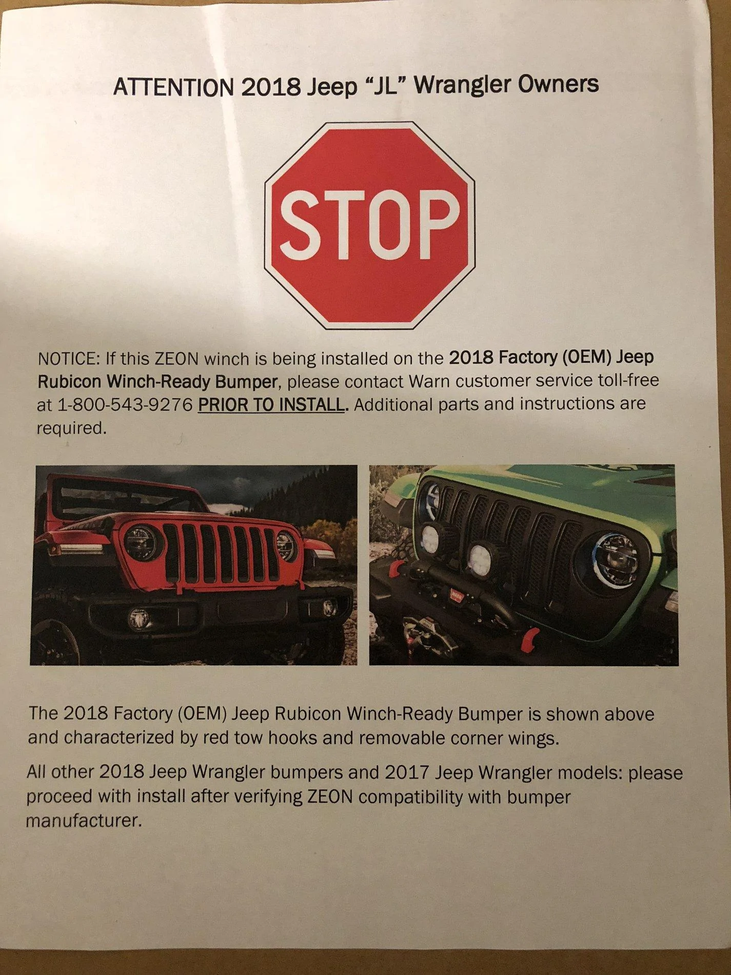 Jeep Wrangler JL Warn Zeon 10S - Mopar Bumper Warning? 00442141-3E43-41E3-B50B-D6C904B1210D