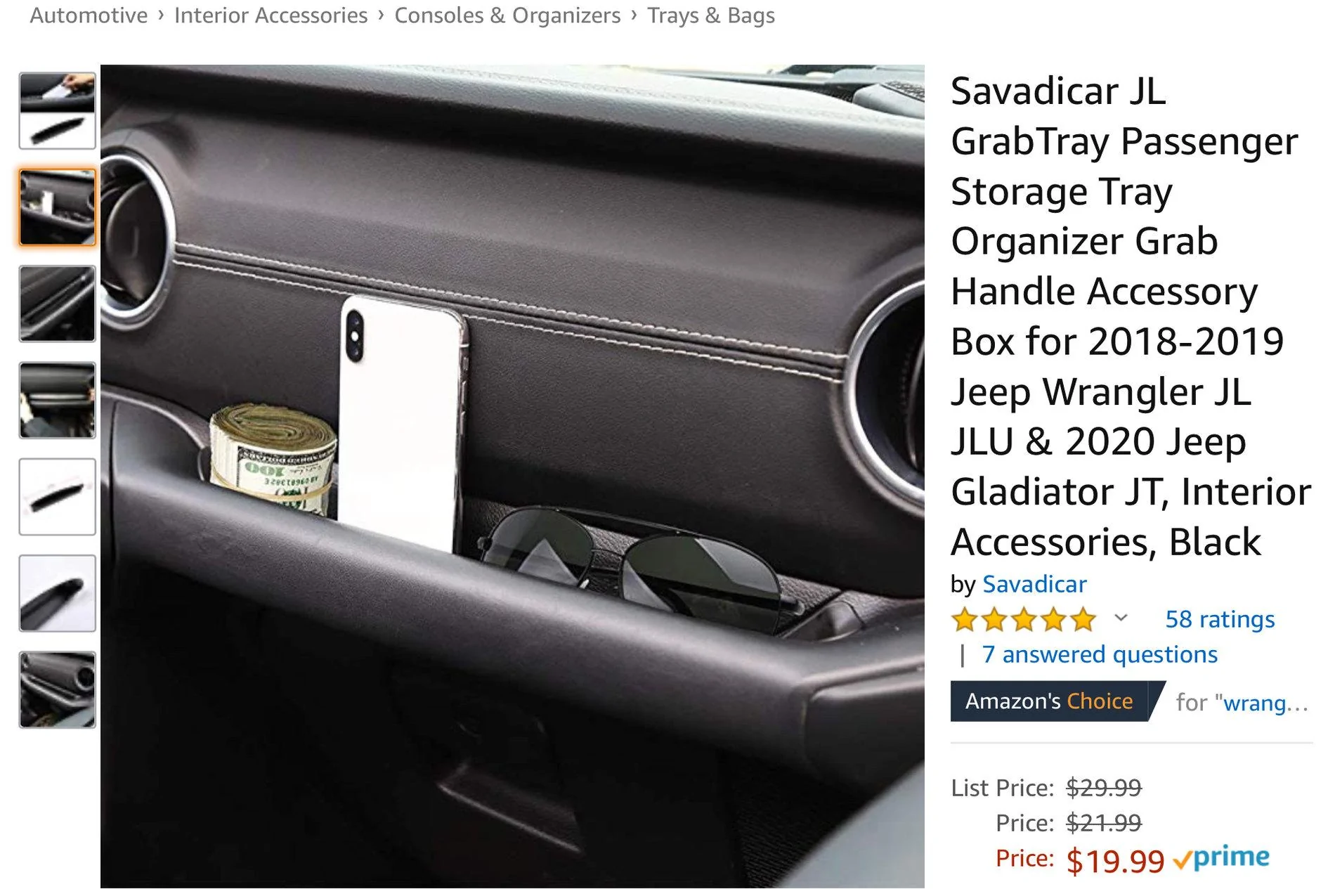 Jeep Wrangler JL Grab Handle Storage Tray B90E452E-3985-4F03-B21E-0CC36294CF50