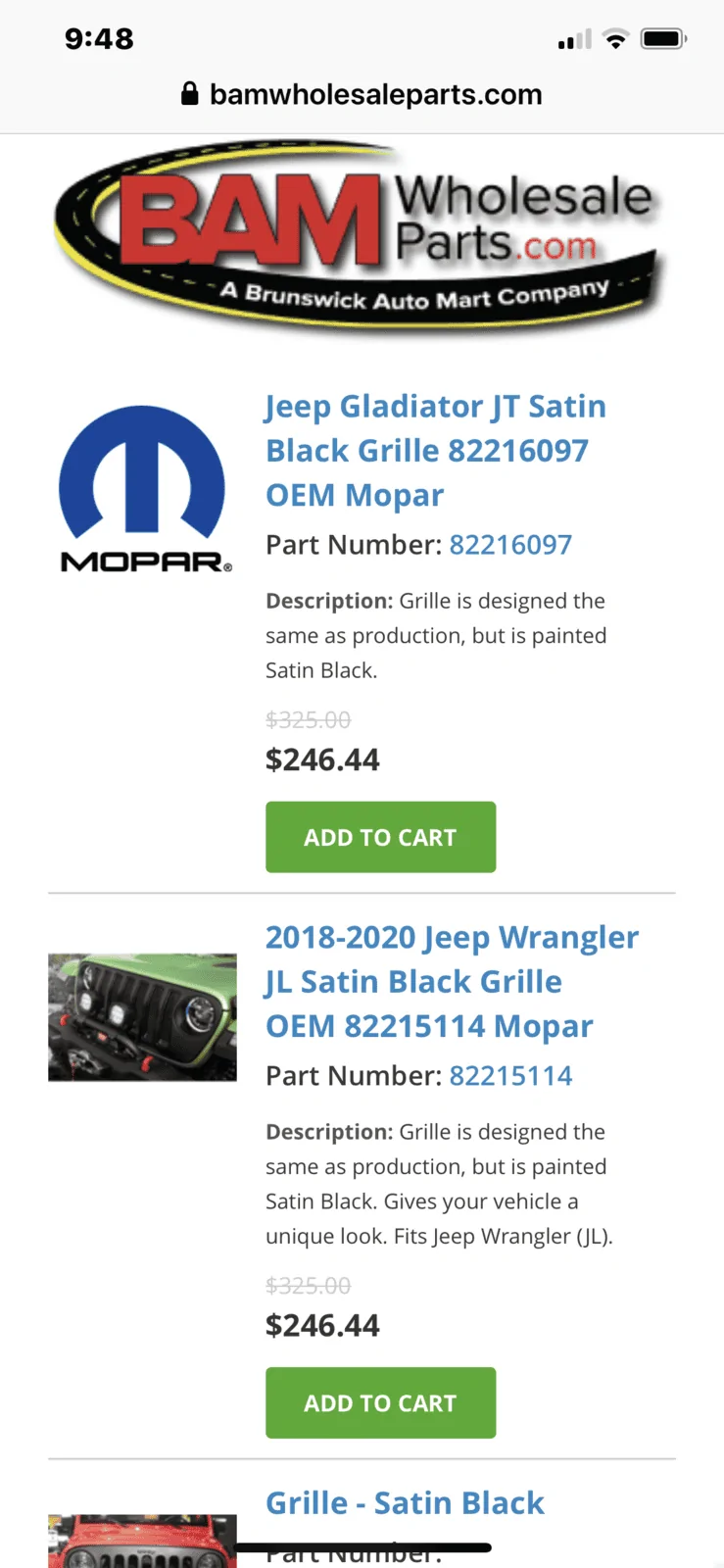 Jeep Wrangler JL Mopar Satin Black Grill 14A703A2-F9C4-462F-B35A-F6FF2CDEA2CB