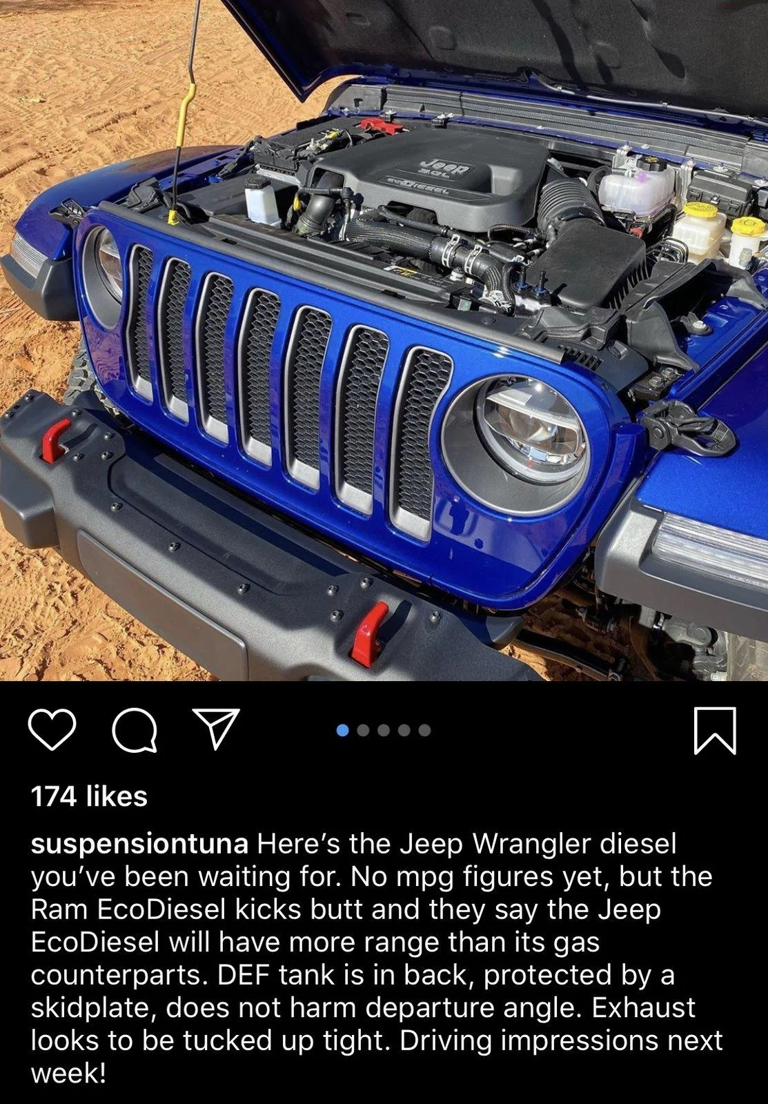 Jeep Wrangler JL Journalists are testing EcoDiesel now! 390C7E6E-E028-46C6-8278-23D40B26F0CC
