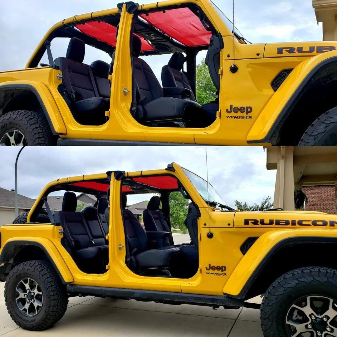 Jeep Wrangler JL Sun shades : solid or mesh? match vehicle colour? aliensunshade_62170800_1908615132571519_8111678280505992055_n