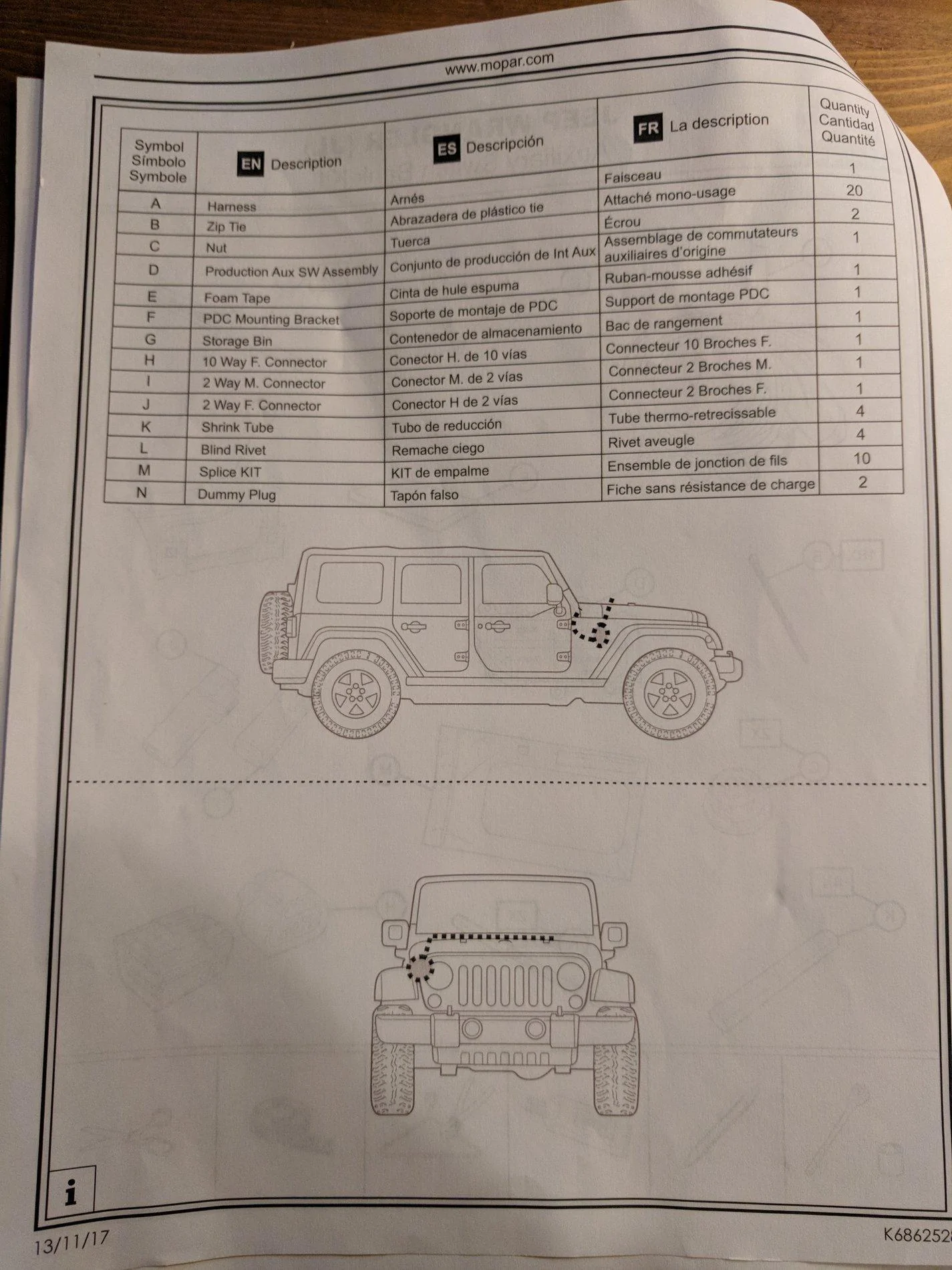 Jeep Wrangler JL Auxiliary (AUX) Switches Configuration/Installation DIY IMG_20180326_195556