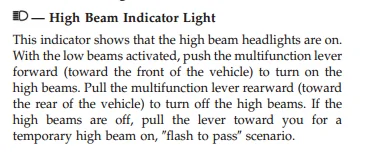 Jeep Wrangler JL Identify this instrument cluster light High beam
