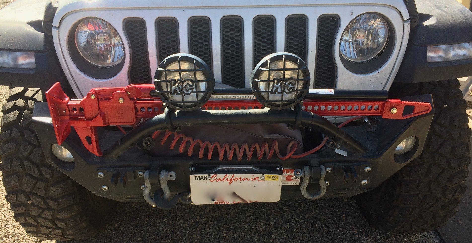 Jeep Wrangler JL Aluminum Bumper Weight Hi-Lift Jack mounted