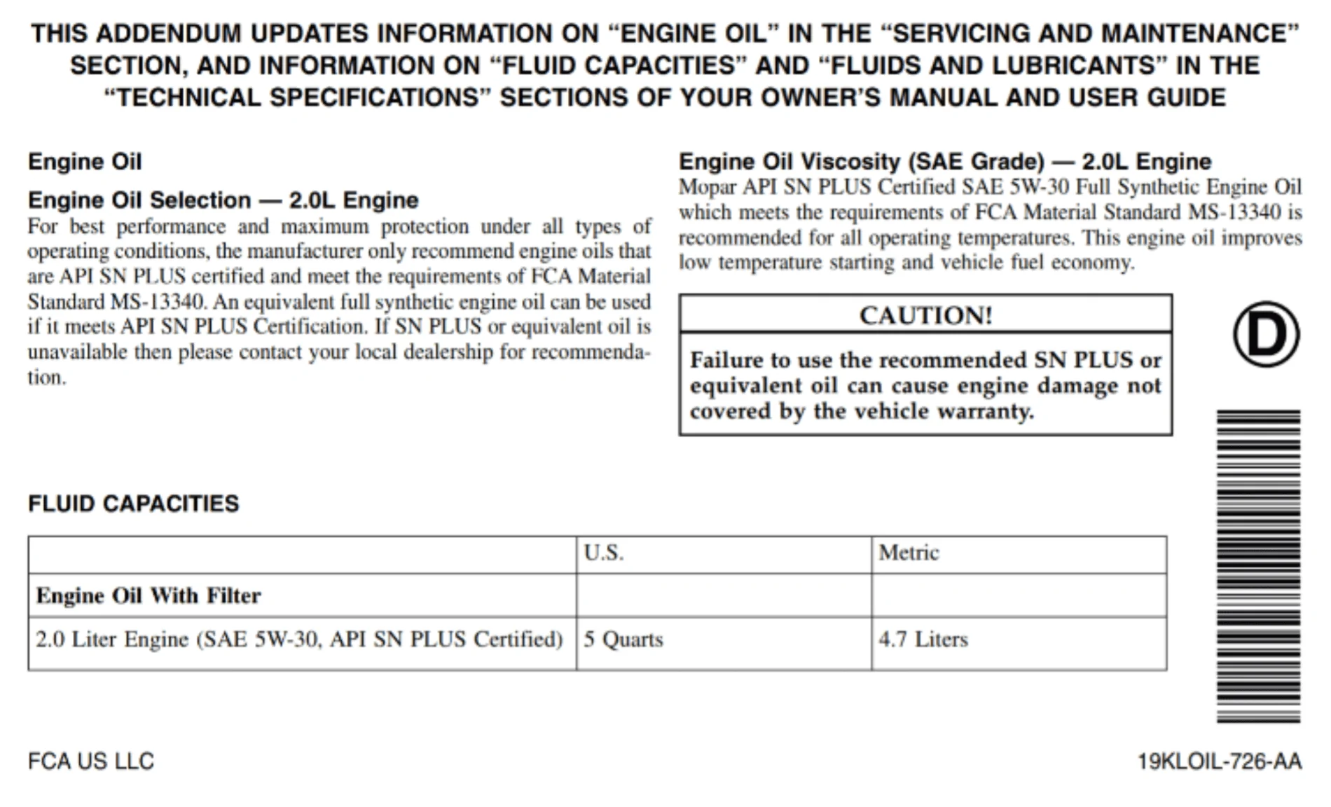 Jeep Wrangler JL 2.0 Oil Change Screenshot_20191124-203933
