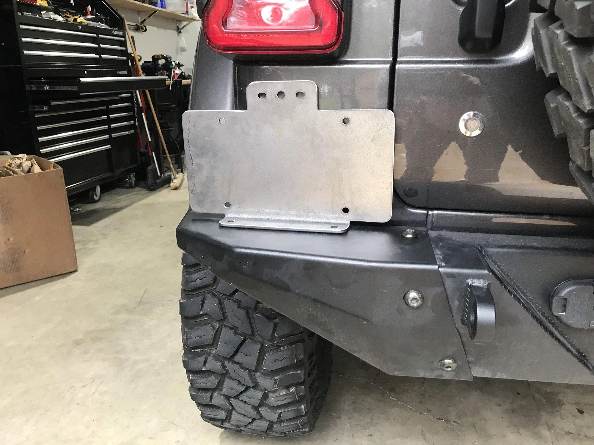 Jeep Wrangler JL License plate relocation ideas? 261DCECD-BEED-4447-812D-B2F8DC69F168
