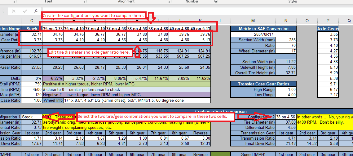 Jeep Wrangler JL Calculator: gear ratio, tire size, speed, etc. Ref Img 4