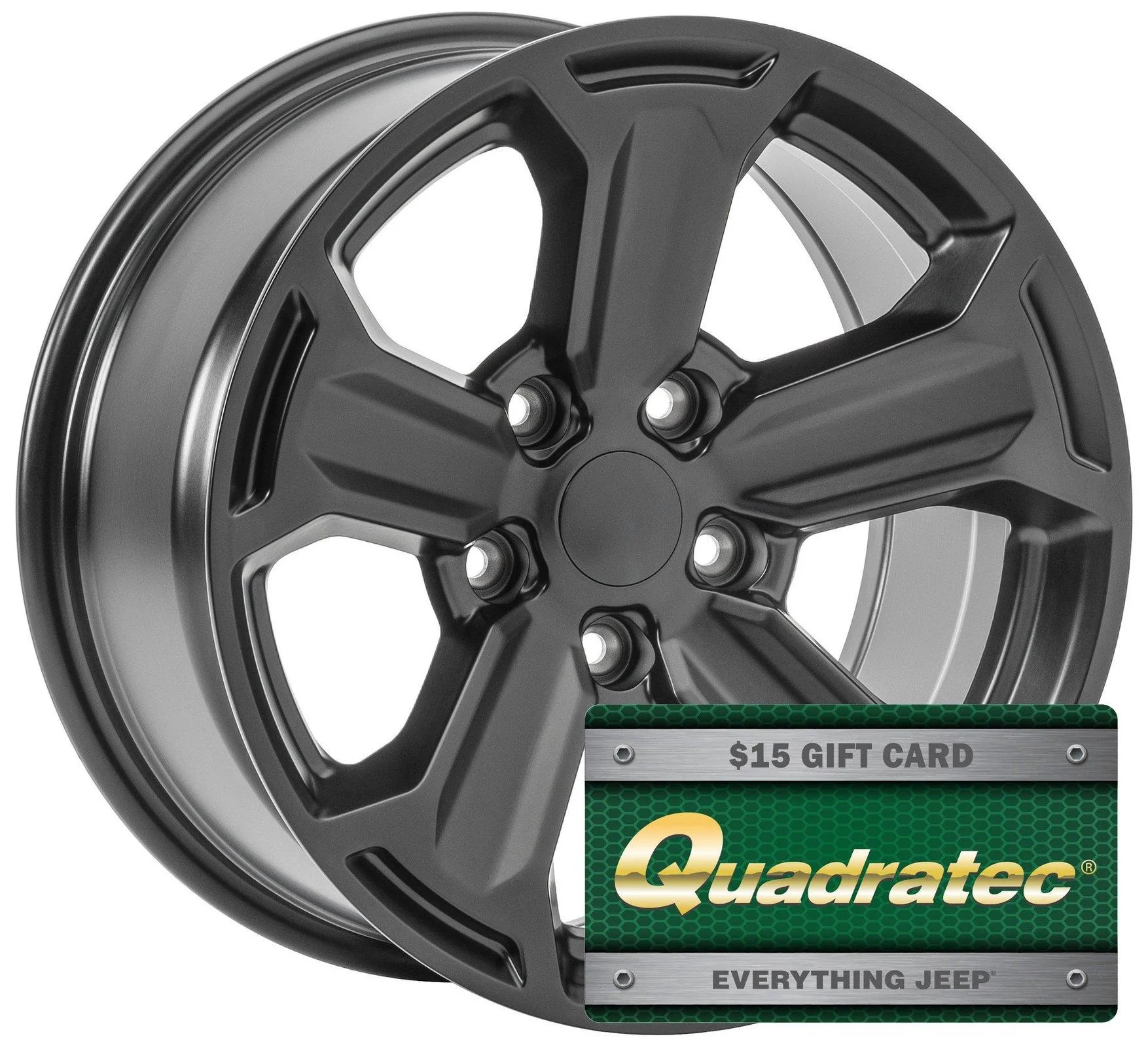 Jeep Wrangler JL All Black Wheels Quadratec-Recon-Wheel-17x8.5-5x5-Satin-Black-Gift-Cert