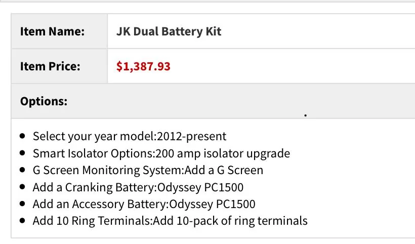 Jeep Wrangler JL Genesis Off-Road Dual Battery Kit E23DD594-CBBB-47E3-8C6C-D9B73A901D4A