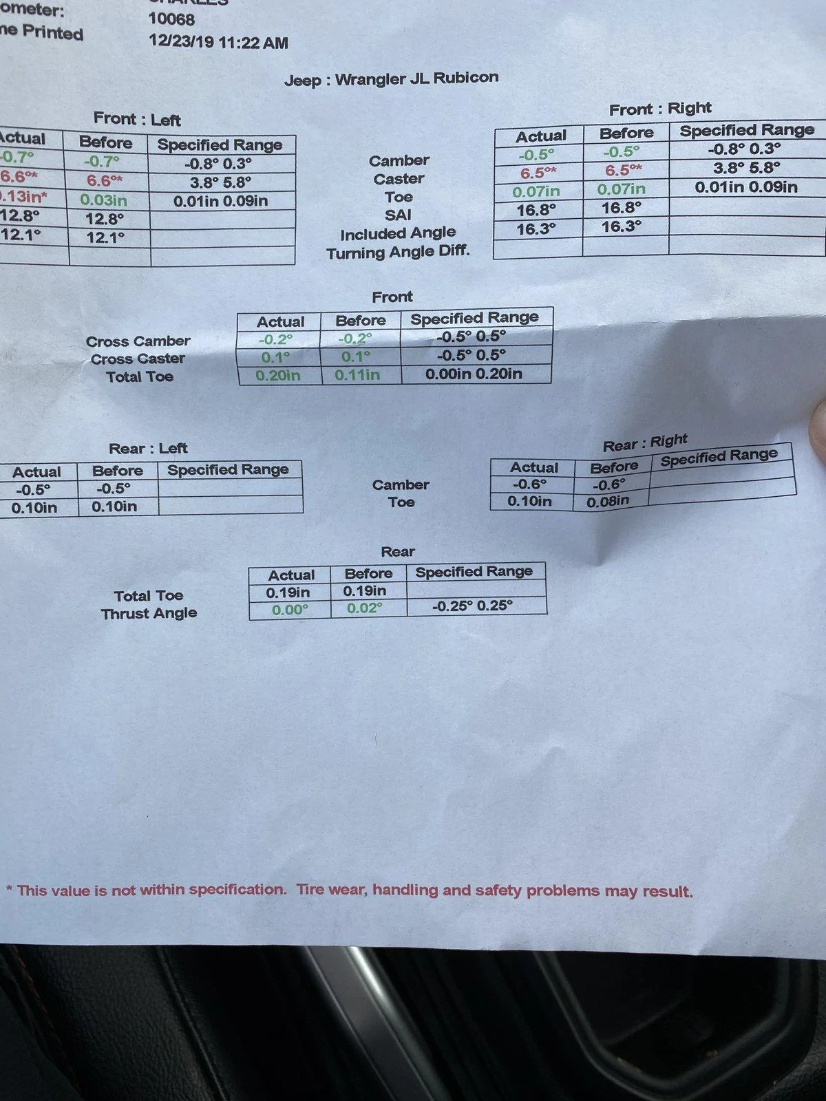 Jeep Wrangler JL Thoughts on cross caster C4B6D490-7941-40B0-A7EA-59C9E6563939