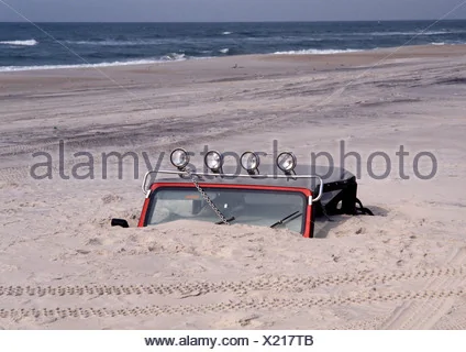 Jeep Wrangler JL Bogged down in the sand! a-jeep-buried-in-sand-x217t