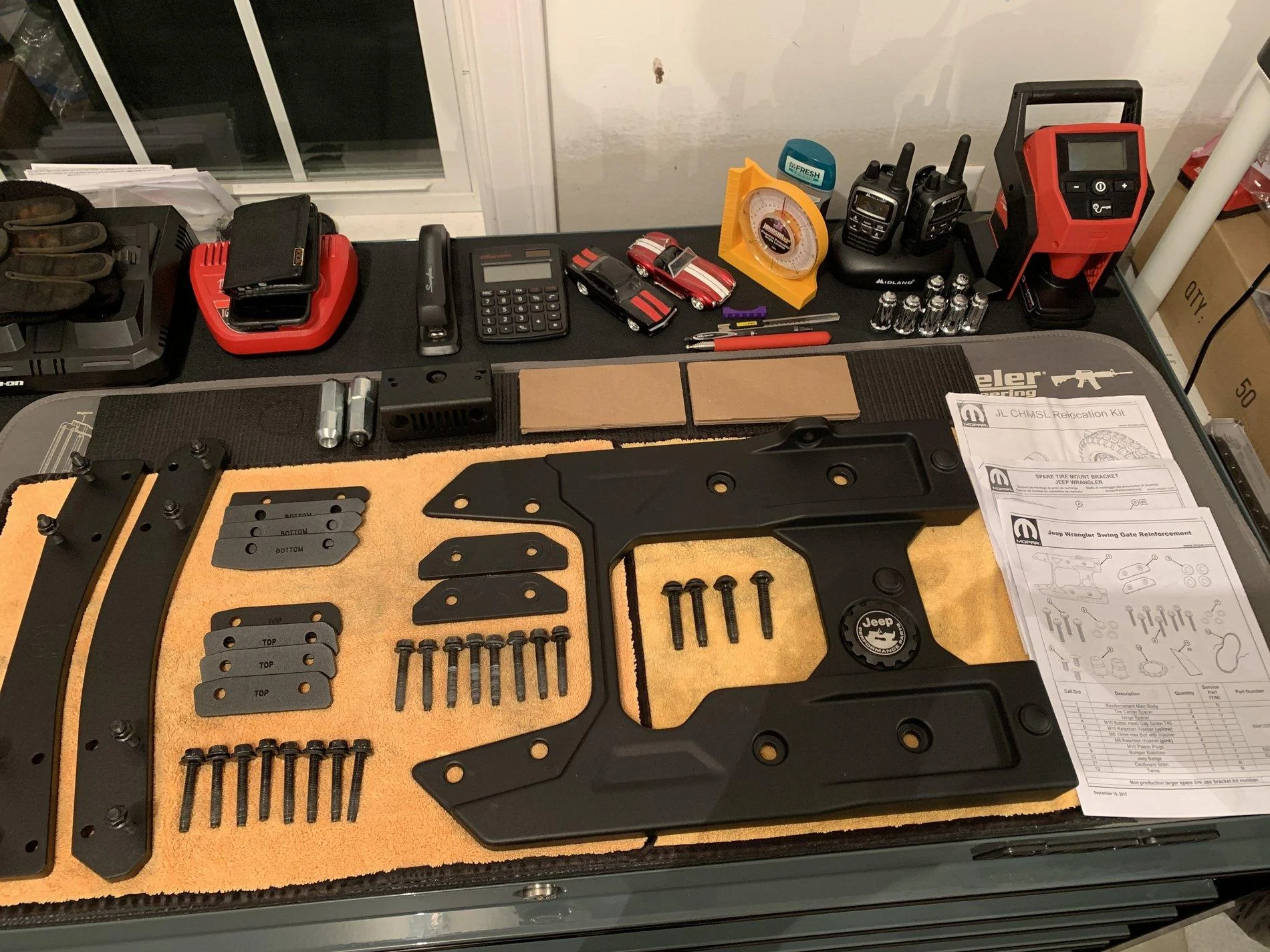 Jeep Wrangler JL Mopar Hinge Reinforcement with relocation kit and CHMSL. $425 SHIPPED!! 00B389BD-FC6A-4208-A31B-932B61552878