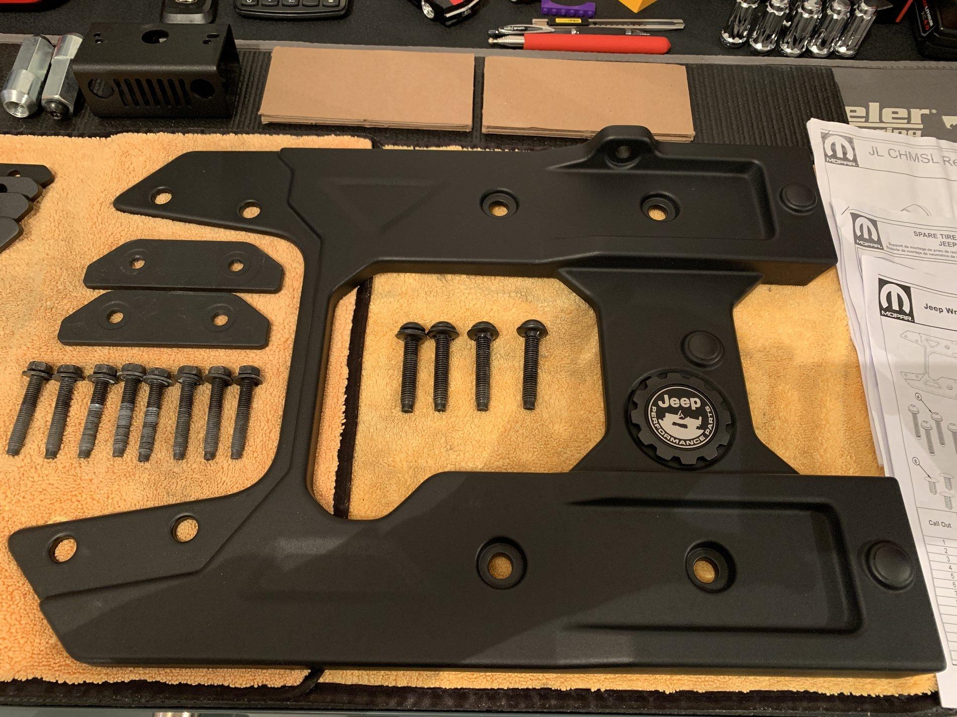 Jeep Wrangler JL Mopar Hinge Reinforcement with relocation kit and CHMSL. $425 SHIPPED!! 2267E3E8-04B0-4A73-A201-4B1BE39C43D2