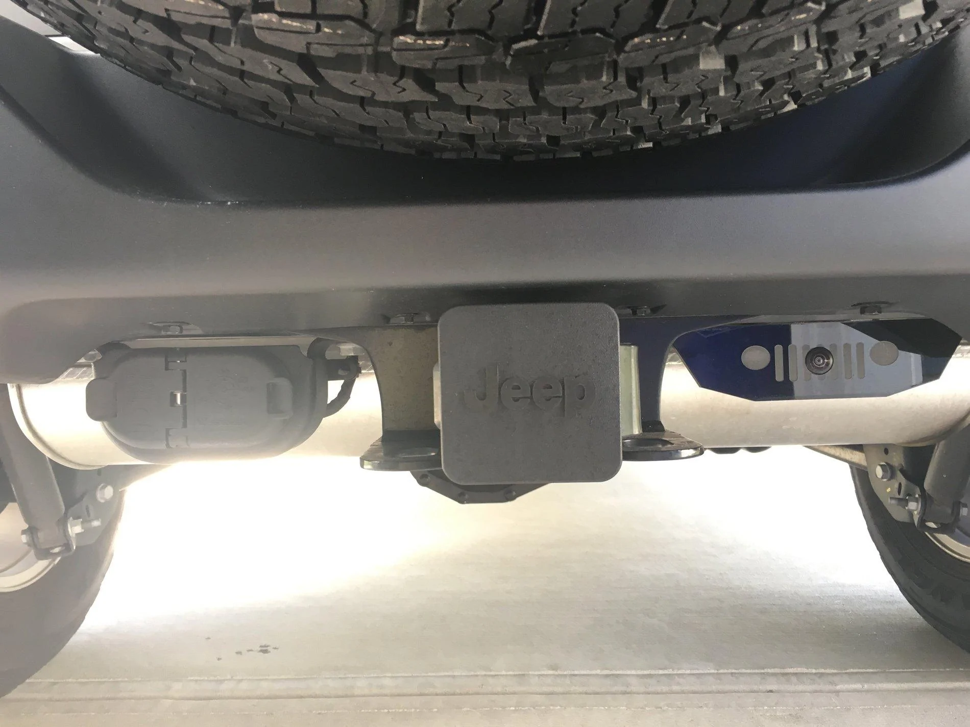 Jeep Wrangler JL Backup camera (spare blocks the view) IMG_7564