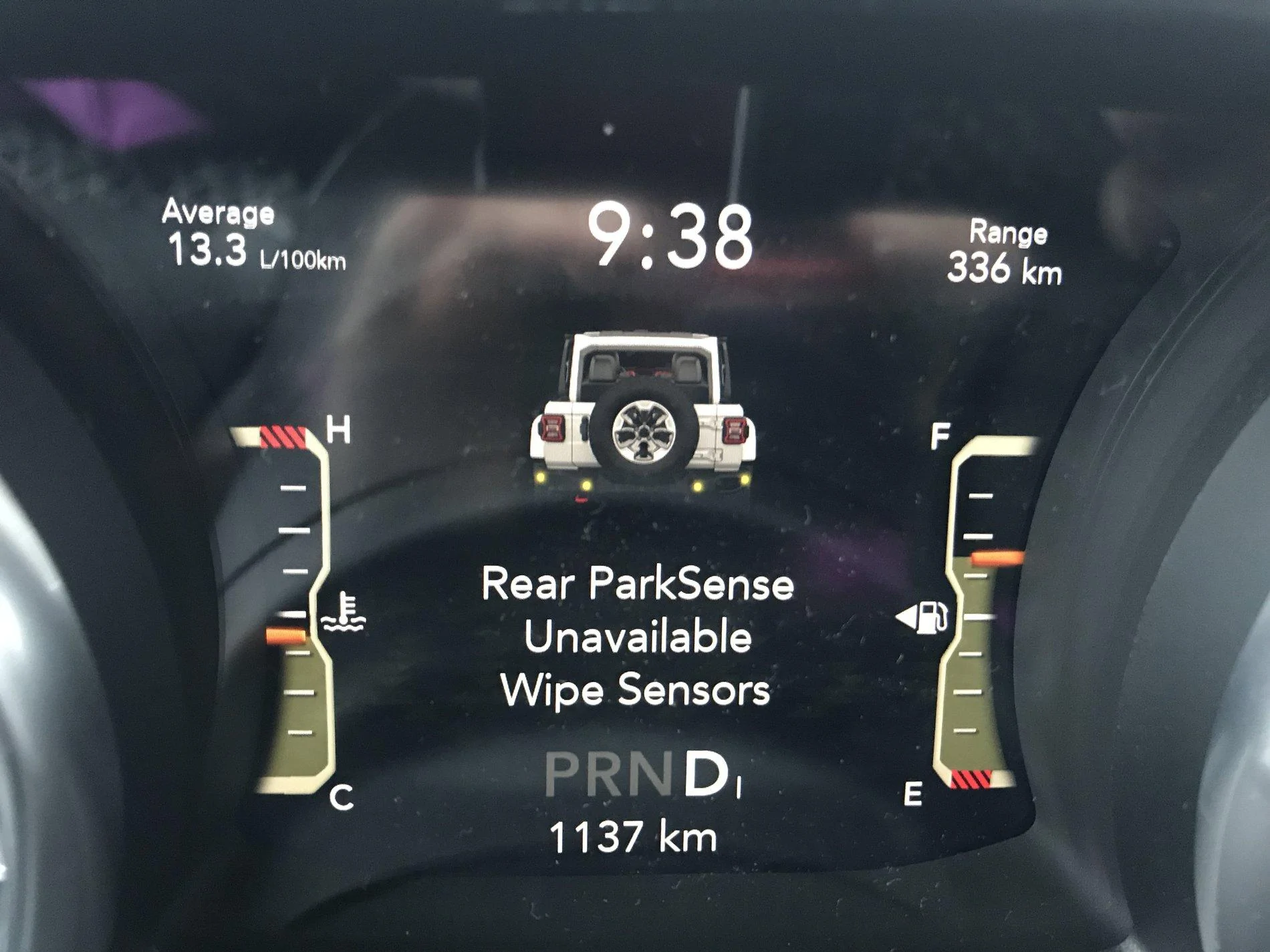 Jeep Wrangler JL Backup camera (spare blocks the view) IMG_3480