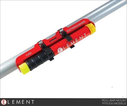 Jeep Wrangler JL Element Fire Extinguisher location and mounting. Element roll bar