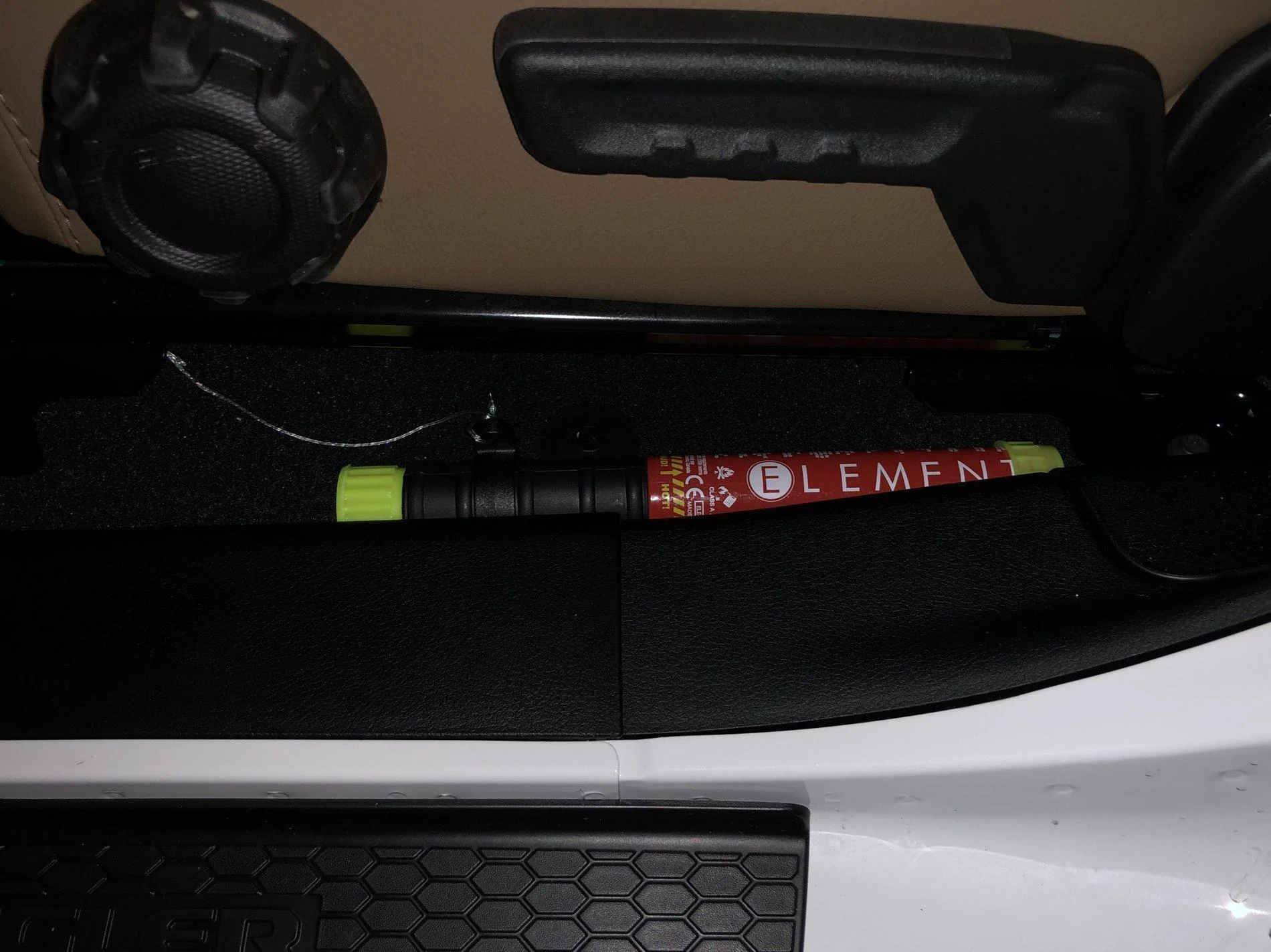 Jeep Wrangler JL Element Fire Extinguisher location and mounting. 2CA98218-59C9-43E6-8108-57C209BA48E0